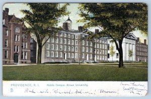 1907 BROWN UNIVERSITY MIDDLE CAMPUS PROVIDENCE RHODE ISLAND TUCK'S POSTCARD