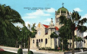 Vintage Postcard Memorial Presbyterian Church Building St. Augustine Florida FL