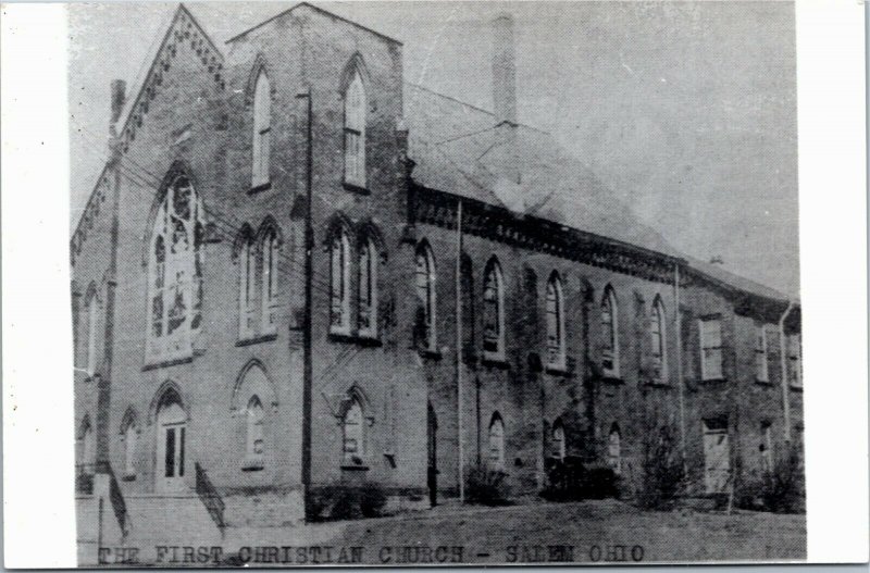 postcard rppc The First Christian Church, Salem, Ohio