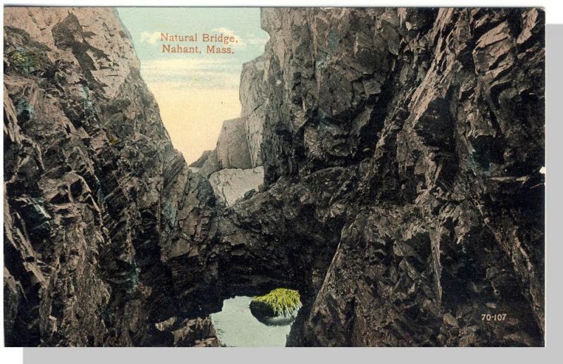 Striking Nahant, Mass/MA Postcard, Natural Bridge