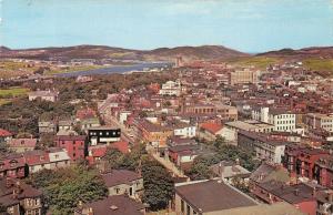 BR100480 st john s nefld canada basicila towers showing quidi vidi lake