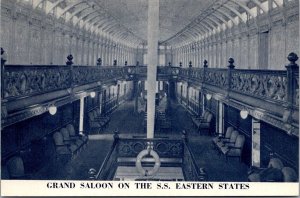 Grand Saloon on the S.S. Eastern States Great Lakes Cruises Vintage Postcard O52