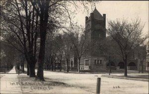 Chicago IL 1st ME Church Rogers Park c1910 Real Photo Postcard