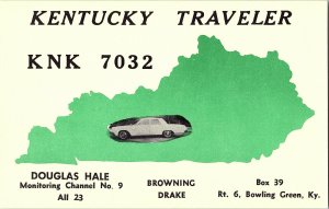 QSL Radio Card From Bowling Green Ky. Kentucky KNK 7032