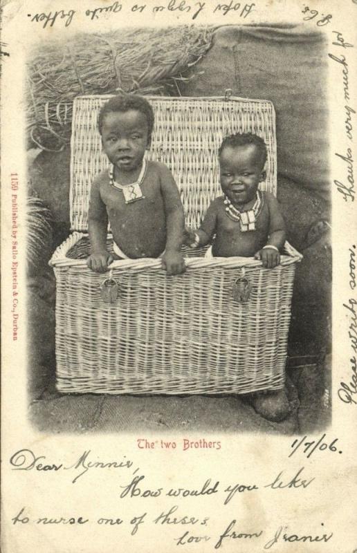 south africa, The Two Brothers (1906) Sallo Epstein & Co. Postcard