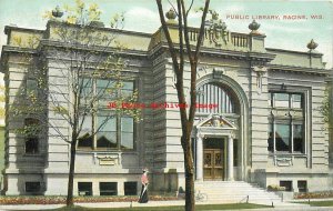 WI, Racine, Wisconsin, Public Library Building, Exterior View, SH Knox Pub