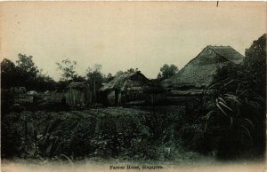 PC CPA SINGAPORE, FARMER HOUSE, VINTAGE POSTCARD (b4357)