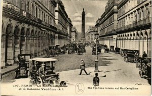 CPA PARIS 1e - La Rue Castiglione et la Colonne Vendome (77100)