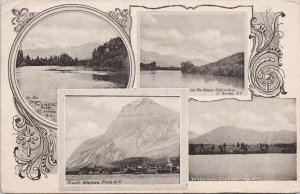BC Multiview Columbia River at Golden Mount Stephen Field Postcard H59 *as is