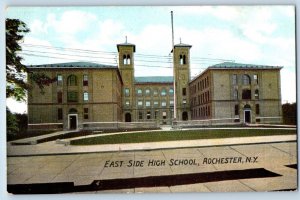 c1910 Rochester New York NY Vintage Postcard East Side High School View Building