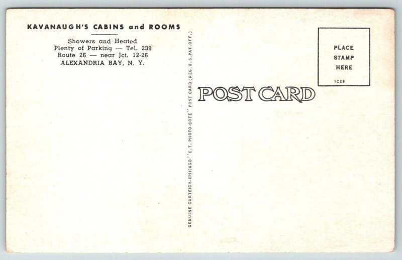Kavanaugh's Cabins  Alexandria Bay  New York   Postcard