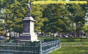 Civil War Monument, Central Park - Honesdale, Pennsylvania