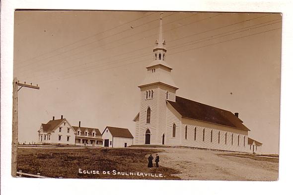 Real Photo, Eglise de Saulnierville Church, Nova Scotia, Used 1911,