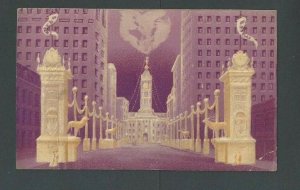 1909 Post Card Pennsylvania BPOE (Elks) Purple Airbrushed Embossed