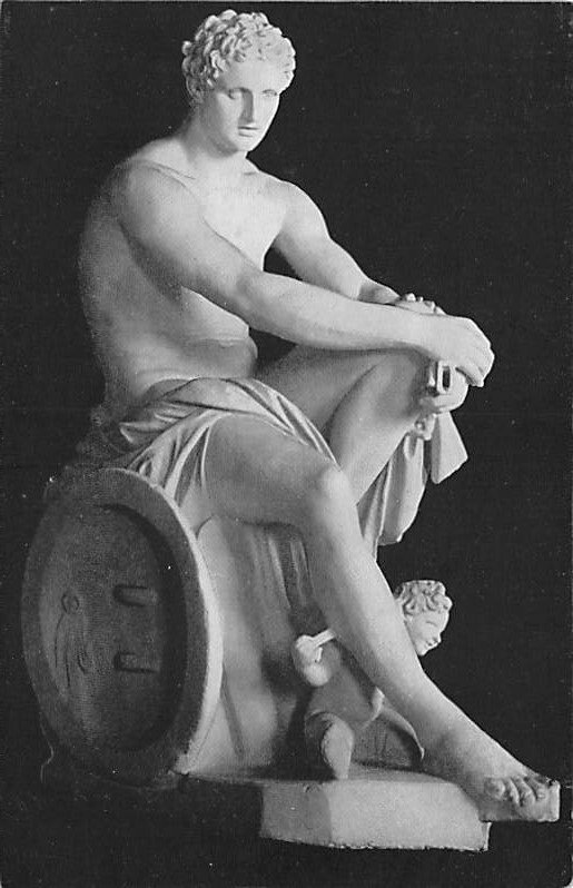 Ares, Seated, with Cupid at his Feet Chicago, Illinois, USA Statues / Monumen...