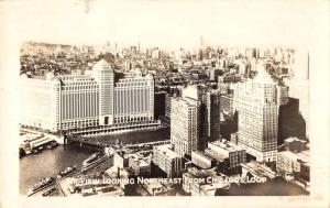 Chicago Illinois Birdseye View Of City Real Photo Antique Postcard K87787