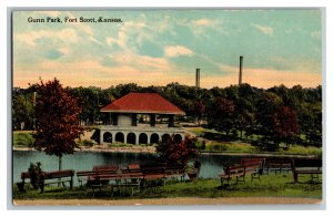 Postcard Gunn Park Fort Scott Kansas Vintage Standard View Card 