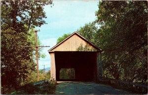 Old Covered Bridge Brandon Vermont VT Postcard VTG UNP Koppel Vintage Unused 