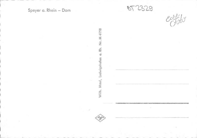 BT2329 Speyer a Rhein Dom     Germany