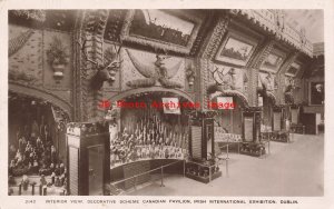 Irish International Exhibition, RPPC, Dublin Ireland, Canadian Pavilion Interior