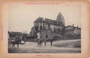 DOMJEVIN  FRANCE~L'EGLISE~LE GUERRE LORRAINE 1914-18~WW1 DANAGE PHOTO POSTCARD