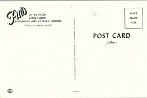 Postcard HOTEL SCENE Punaluu Hawaii HI AI8669