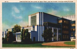 VINTAGE POSTCARD ADMINISTRATION BUILDING OF CHICAGO'S 1933 WORLD FAIR EXPOSITION