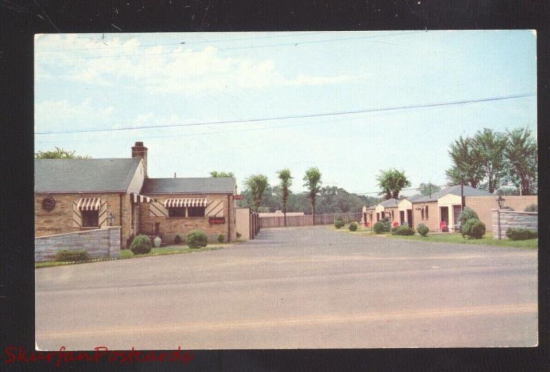 ST. LOUIS MISSOURI TWIN SIX MOTEL VINTAGE ROUTE 66 ADVERTISING POSTCARD