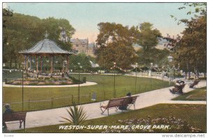 Weston-Super-Mare , England , PU-1908 ; Grove Park , Band Stand