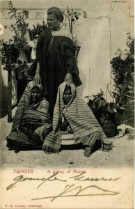 CPA AK TANGER A group of Moors MAROC (824789)