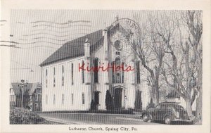 Postcard Lutheran Church Spring City PA