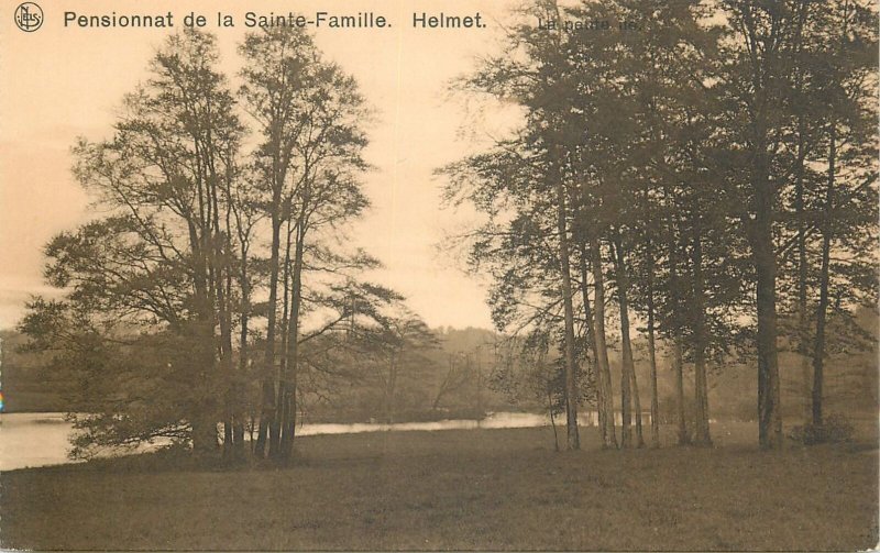 Postcard Belgium Pensionnat de la sainte Famille Helmet