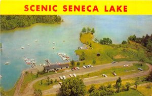 Cambridge Ohio 1960s Postcard Aerial View Seneca Lake