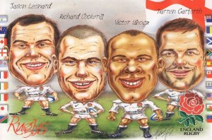 Jason Leonard Richard Cockerill Victor Ubogu England Rugby Postcard