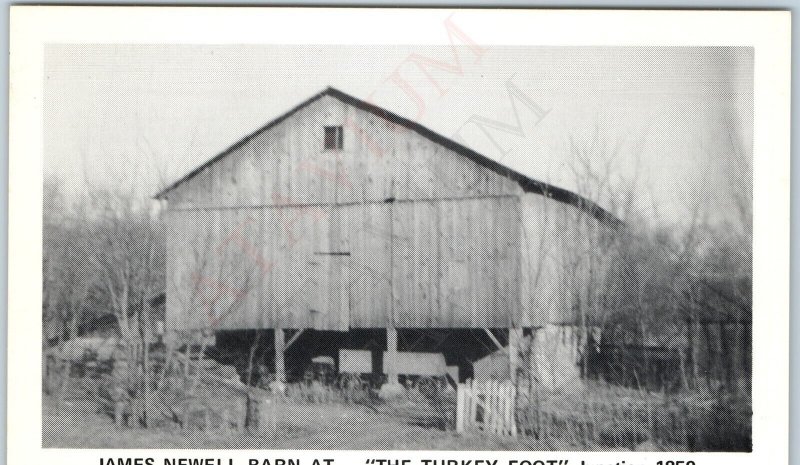 c1950s Cedar Falls, IA James Newell Barn The Turkey Foot Junction 1859 PC A206