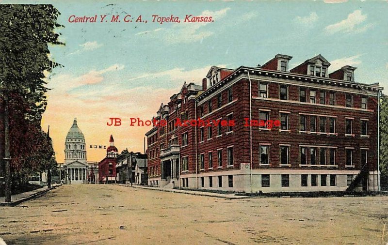 8 Postcards, Topeka Kansas, Auditorium-YMCA-Library-Bridge-Post Office