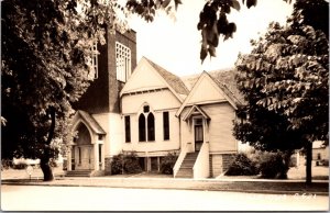 Real Photo Postcard Congregational Church in Primghar, Iowa