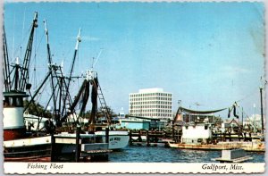1972 Fishing Fleet Gulfport Mississippi Seafood Market Of Nation Posted Postcard