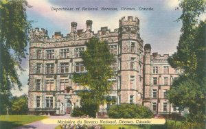 Ottawa Canada Department of National Revenue Litho Postcard Unused