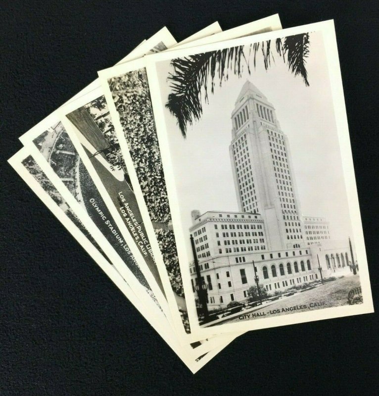 Los Angeles California Grogan Photographs Vintage RPPC  Olympic Stadium Lot of 5