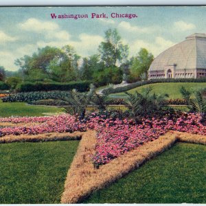 c1910s Chicago, IL Washington Park I Will Postcard Nice Litho Color Art A325