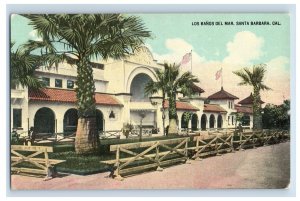 C. 1910 Los Banos Del Mar Santa Barbara California Vintage Postcard F52