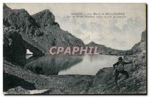 Old Postcard La Grande Chartreuse Belledonne Lake of the great Domenon