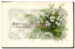Postcard Old Porte Bonheur flowers