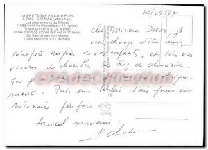 Postcard Modern Colors in Brittany Carnac alignments Menec