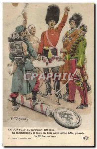 Old Postcard Militaria the European conflict