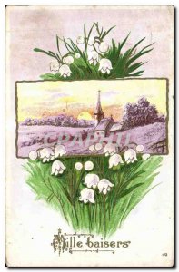 Old Postcard Fantasy Flowers Lily of the valley