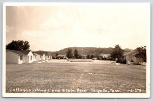 Cottages Cove Lake State Park Caryville Tennessee TN Grounds RPPC Photo Postcard