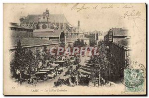 Old Postcard Paris Les Halles Centrales