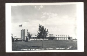 RPPC PERRY IOWA ROWLEY MEMORIAL HOME VINTAGE REAL PHOTO POSTCARD